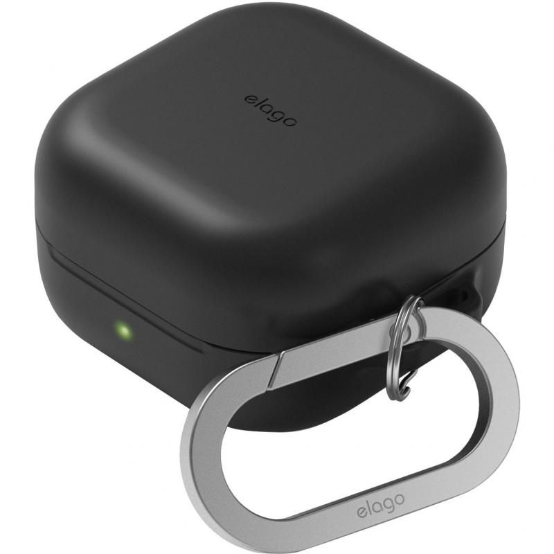 Elago Silicone Hang Earbuds Case, for Samsung Galaxy Buds4/Galaxy Buds4 Pro, Black