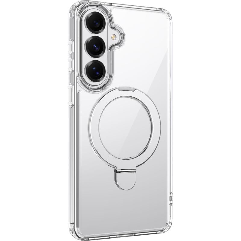 Raptic Air Stand Back Cover Mobile Case with MagSafe, for Samsung Galaxy S26+, Clear