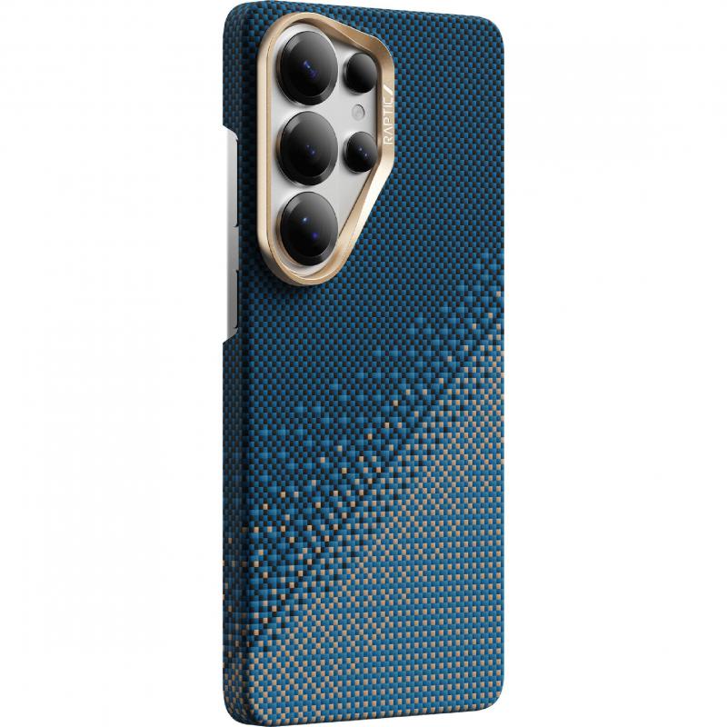 Raptic Aramid Skin Back Cover Mobile Case with MagSafe, for Samsung Galaxy S26 Ultra, Emerald