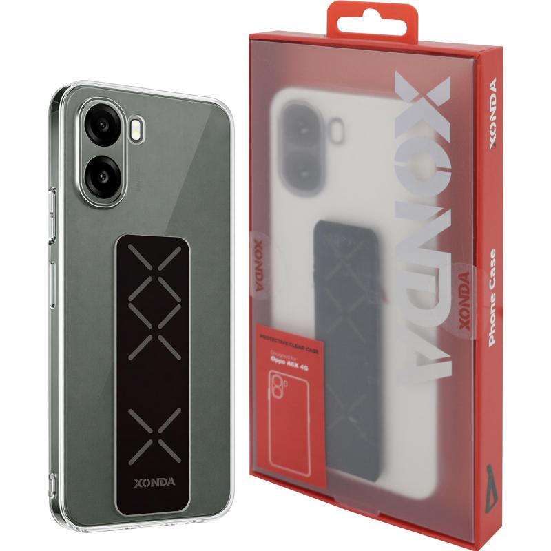 Back Cover Mobile Case with Strap, for Oppo A6X, Clear