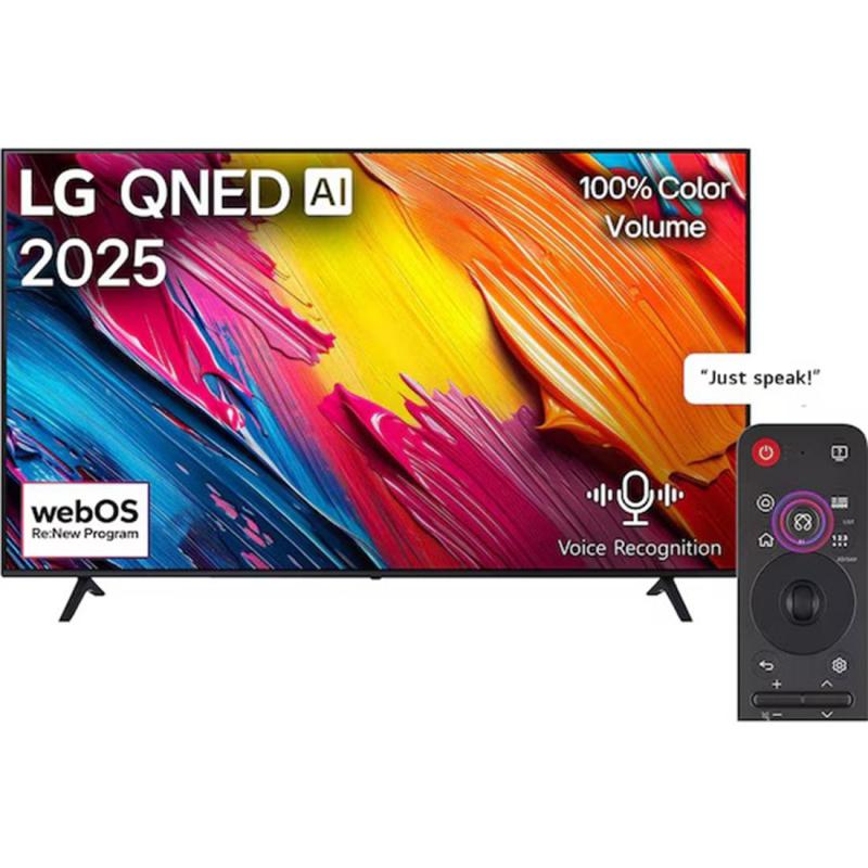 LG 75" Smart TV, 4K QNED, 60 Hz, Black, QNED70