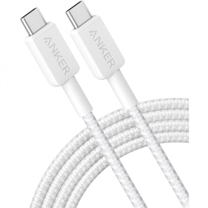 Anker 332 USB-C to USB-C Sync & Charge Cable, 6.00 ft ( 1.83 m ), White