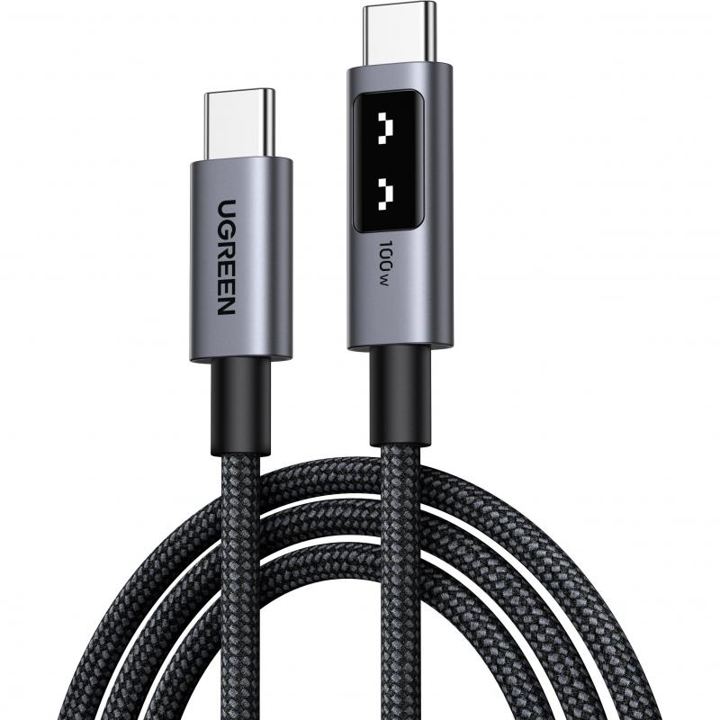 Ugreen L509 USB-C to USB-C Sync & Charge Cable, 2.00 m ( 6.56 ft ), Black