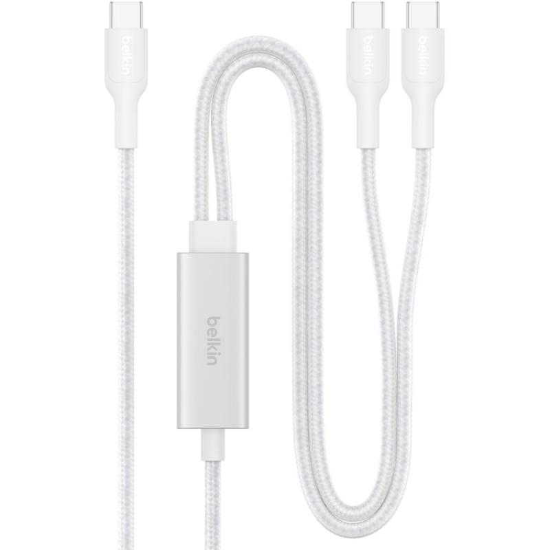 Belkin BoostCharge Pro USB-C to Dual USB-C Sync & Charge Cable, 1.50 m ( 4.92 ft ), White