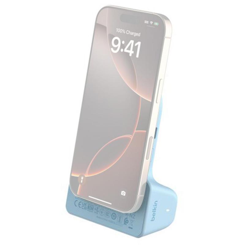 Belkin Stage PowerGrip Magnetic Charging Camera Grip with Power Bank, Fast Battery Charging, 9300 mAh, Single USB-C, Blue — 4