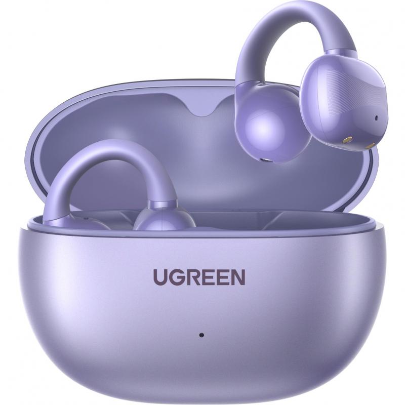 UGREEN S3 Open-Ear Earbuds, AI-Based Noise Reduction, Bluetooth, Built-in Microphone, Purple