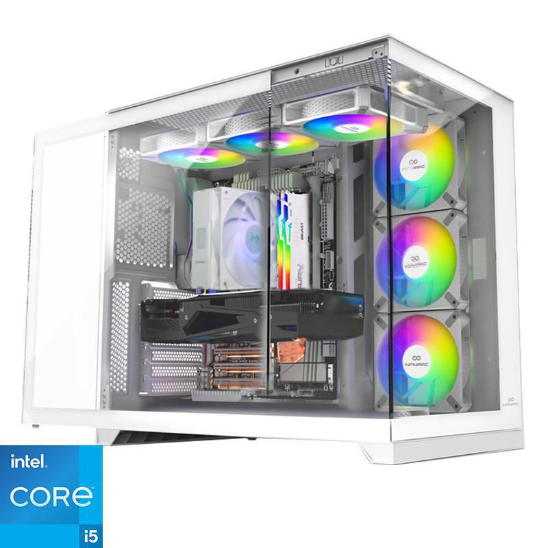 INFINIARC Cube Pro Gaming CPU, Intel Core i5-14400F (14th Gen), 16 GB RAM, NVIDIA GeForce RTX 5060 (8 GB), 1 TB SSD