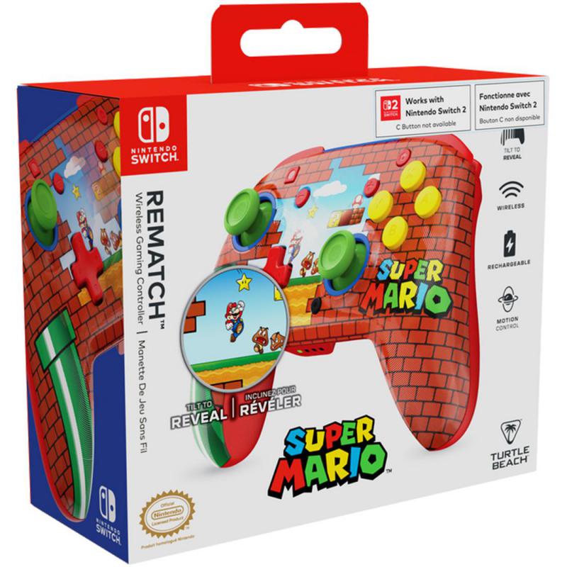 Turtle Beach Rematch Super Mario Bricks Reveal Controller, Wireless, for Nintendo Switch 2, Red — 6