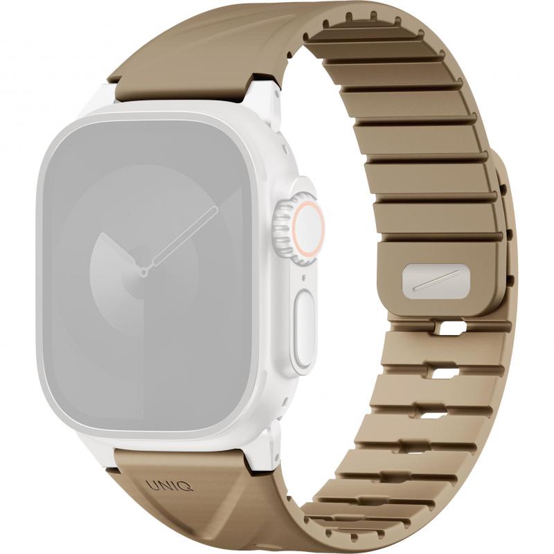 Uniq Fluo Wrist Strap, for Apple Watch Ultra/Watch Series 11 46/Watch Series 10 42/Watch SE 40, Water-resistant Silicone Rubber, Soft Sand