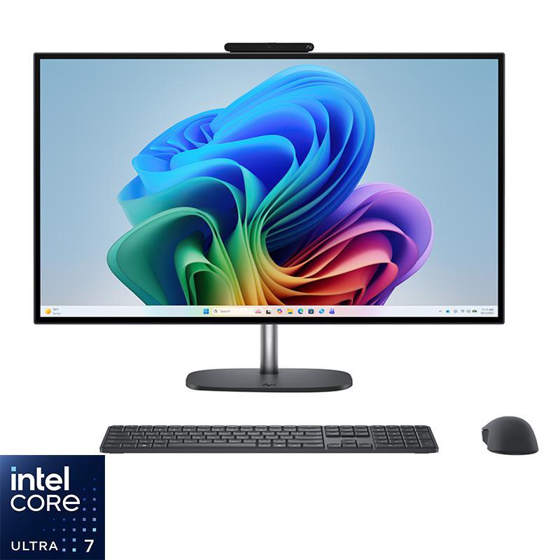 HP All-in-One Desktop Computer, AI, 27", Intel Core Ultra 7, 16 GB RAM, 1 TB PCIe NVMe M.2 SSD, Intel Graphics