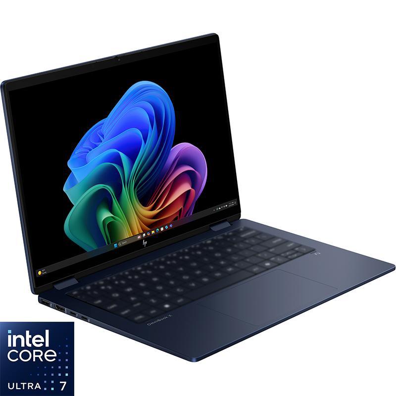 HP OmniBook X Flip 2-in-1 Laptop - Convertible, AI with CoPilot+, 14", Intel Core Ultra 7, 16 GB RAM, 1 TB PCIe Gen4, Windows 11 Home, Intel Arc Graphics, Foldable
