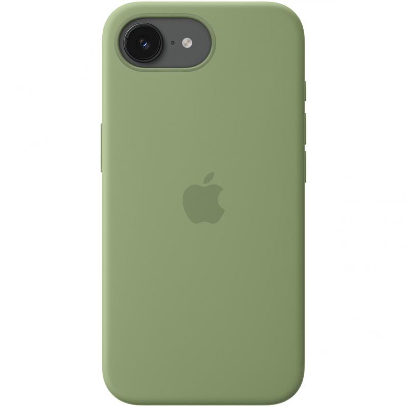 Apple Silicone Back Cover Mobile Case with MagSafe, for iPhone 17e, Light Moss