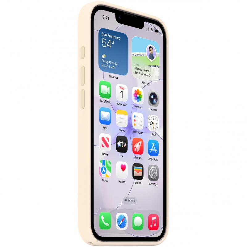 Apple Silicone Back Cover Mobile Case with MagSafe, for iPhone 17e, Vanilla — 2