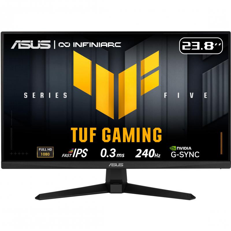 INFINIARC Asus Edition 23.8" Gaming Monitor, FHD (Full HD), 240 Hz, 0.03ms, Built-in Speaker, Black