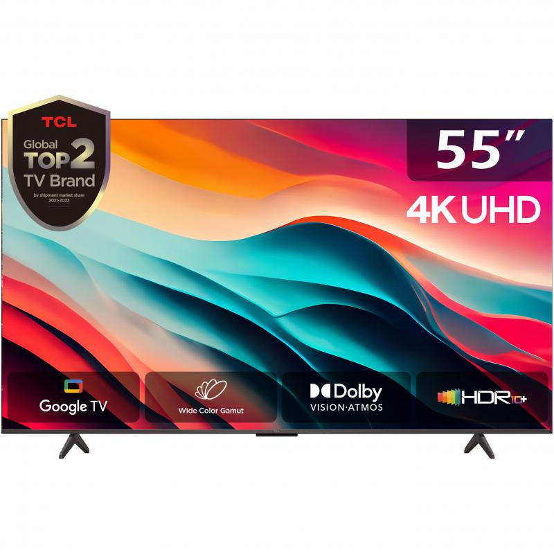 TCL 55" Smart TV, 4K LED, 60 Hz, Black, P79B